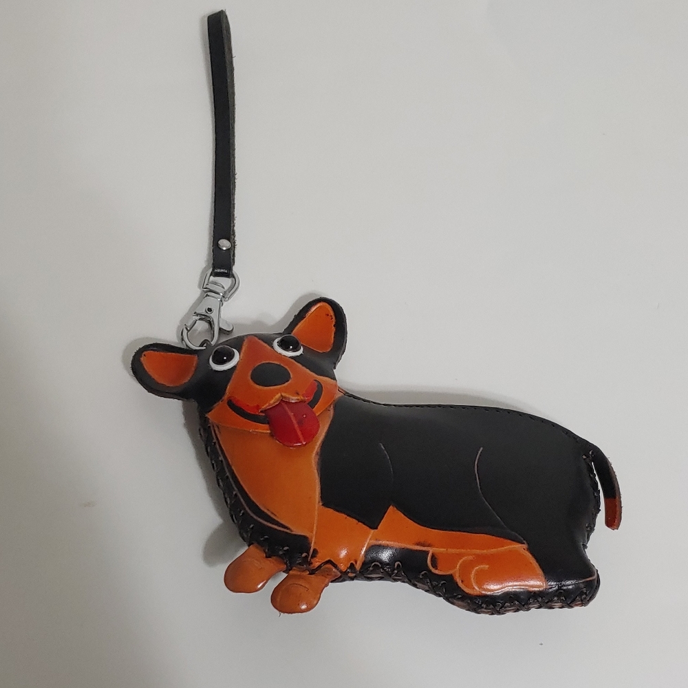 Puppy Leather Coin Purse